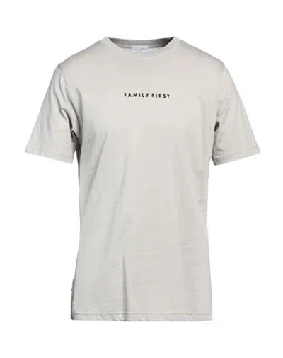 Family First Milano Man T-shirt Light Grey Size Xxl Cotton In Grey