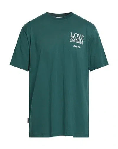 Family First Milano Man T-shirt Dark Green Size Xl Cotton