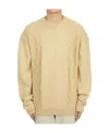 Family First Round Neck Long-sleeved Sweater In Nude