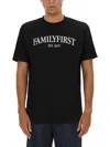 Family First T-shirt With Logo In Black