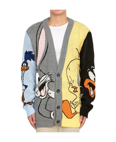 Family First V-neck Long-sleeved Sweater In Multicolor