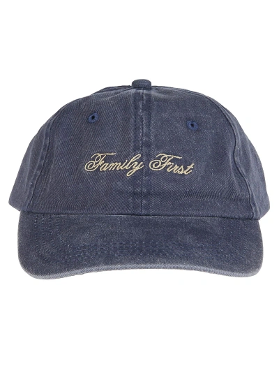 Family First Milano Washed Baseball Hat In Dark Blue