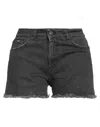 Family First Denim Shorts In Black