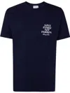 Family First Navy Blue Text Print T-shirt In Blue