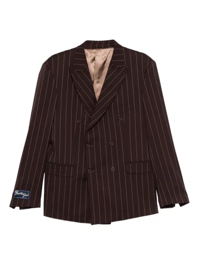 Family First Pinstripe-pattern Double-breasted Blazer In Multi