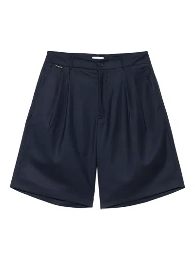 Family First Pleat-detailed Shorts In Blue