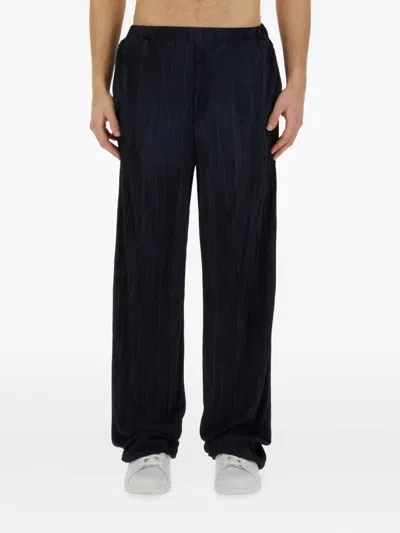 Family First Pleated Elasticised-waistband Sweatpants In Black