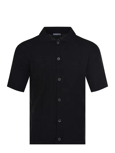 Family First Polo Shirt Made Of Cotton Blend. In Black