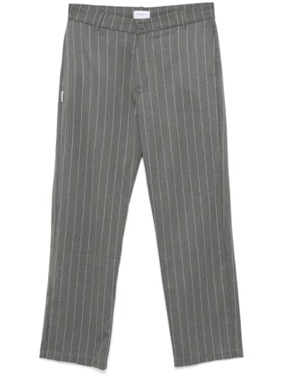 Family First Regular Striped Trousers In Grey