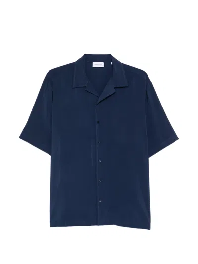 Family First Revere-collar Button-fastening Shirt In Blue