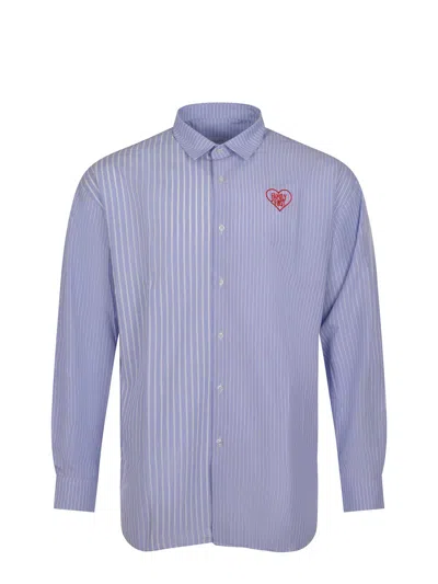 Family First Shirt In Cotton Blend In Blue