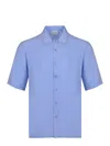 Family First Shirt Made Of Cupro. In Blue