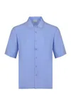 Family First Shirt Made Of Cupro. In Blue