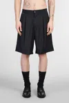 Family First Shorts In Black Polyester In Black