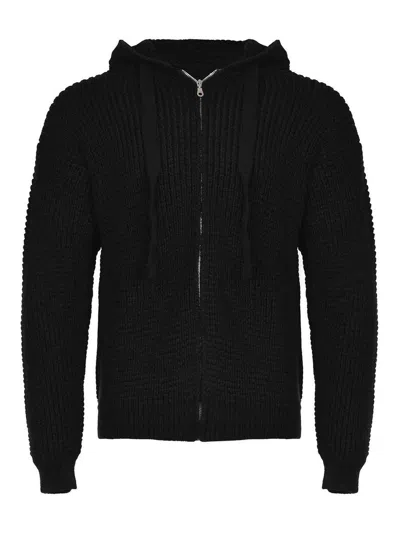 Family First Sweatshirt Made From A Wool Blend In Black