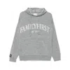 Family First Logo-jacquard Hoodie In Gray