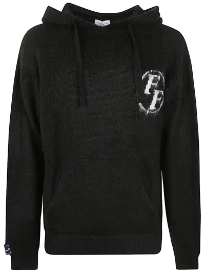 Family First Sweater Hoodie Monogram In Black
