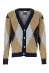 Family First Sweater Rombi Cardigan In Brown
