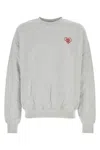 Family First Heart-embroidered Crewneck Sweatshirt