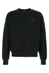 Family First Sweatshirt With Heart Embroidery In Black