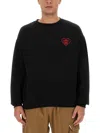 Family First Sweatshirt With Heart Embroidery