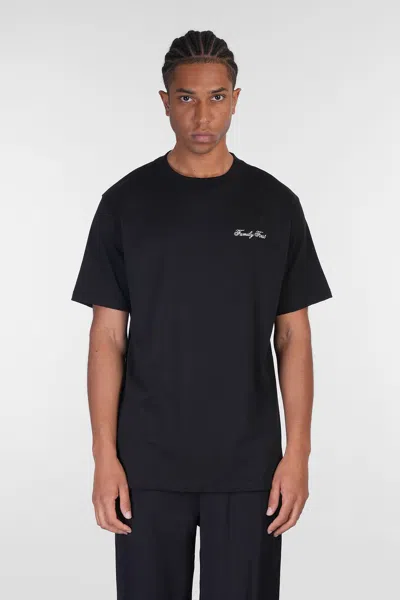 Family First T-shirt In Black Cotton