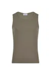 Family First Tank Top Made Of Ribbed Cotton.
