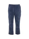 Family First Elastic-waist Corduroy Trousers In Blue