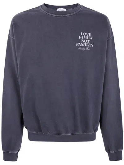 Family First Vintage Crewneck Sweater In Blue