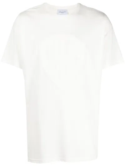 Family First Motif-embroidered Cotton T-shirt In White