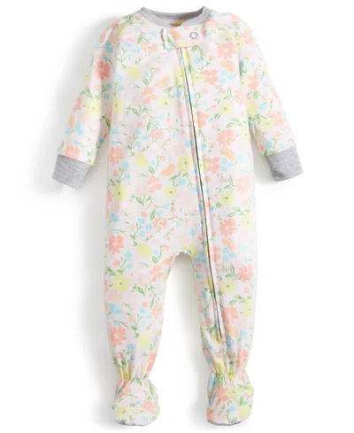 Family Pajamas Baby Snug Fit Floral Fruits Footed Pajamas, Created For Macy's