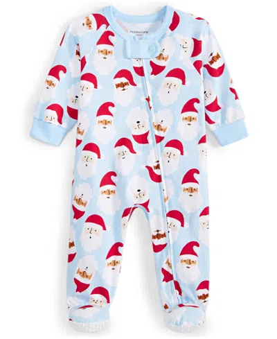 Family Pajamas Baby Santa Toss Cotton Footed Pajamas