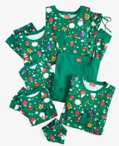 Family Pajamas Kids' Ornament Toss Matching Pajamas Set Created For Macys In Green