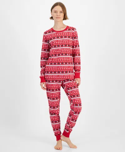 Family Pajamas Women's Merry Mix It Cotton Matching  Set, Created For Macy's In Merry Fair