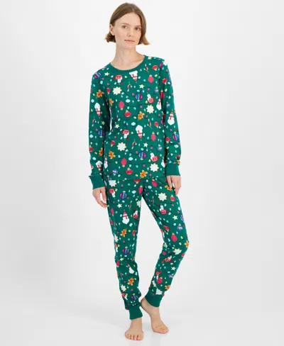 Family Pajamas Women's Ornament Cotton Matching  Set, Created For Macy's In Ornaments
