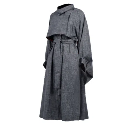 Famiuo Women's Neutrals Choqa Two Pieces Versatile Trenchcoat Biege In Gray