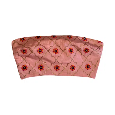 Famiuo Women's Pink / Purple Mehrin Crop Top Pink In Pink/purple