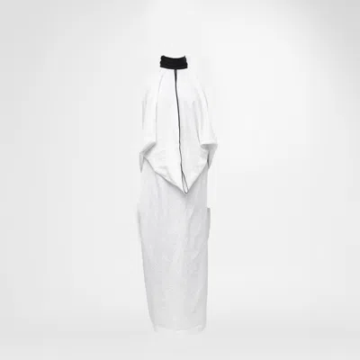 Famiuo Women's White / Black Mehrana White Linen Dress In White/black