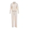 Famme Women's Neutrals Straight Linen Trousers In Vanilla