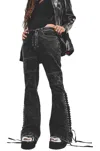 Fan All Flames Sabbath Wide Leg Jeans In Black In Black