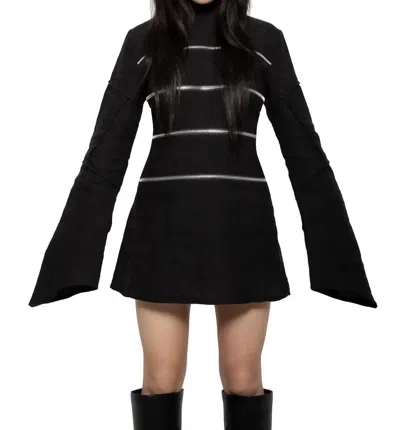 Fan All Flames Sgt. Zipper Dress In Black