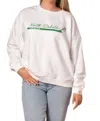 Fan Girl Clothing North Dakota Hockey Crew Sweatshirt In White