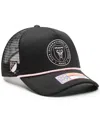 Fan Ink Men's And Women's Black Inter Miami Cf Atmosphere Adjustable Trucker Hat In Black