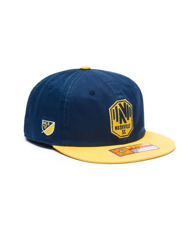 Fan Ink Men's And Women's Navy/yellow Nashville Sc Swingman Snapback Hat In Multi