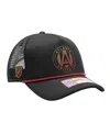 Fan Ink Men's Black Atlanta United Fc Atmosphere Trucker Adjustable Hat In Black