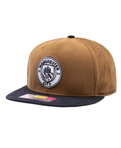 Fan Ink Men's Brown Manchester City Cognac Snapback Hat