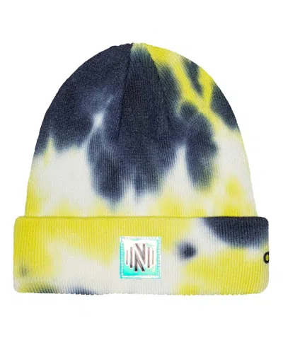 Fan Ink Men's Nashville Sc Psychedelic Tie-dye Cuffed Knit Hat In Yellow