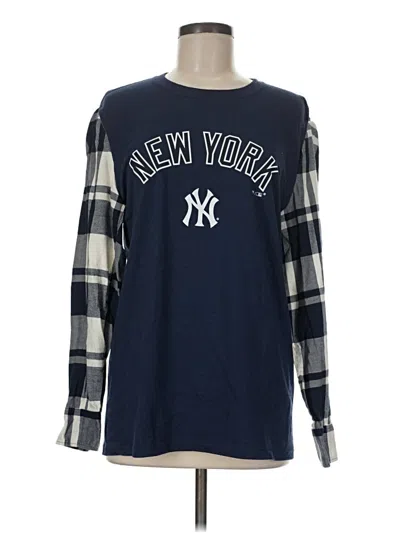 Pre-owned Fanatics 3/4 Sleeve T-shirt In Blue
