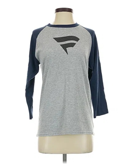Pre-owned Fanatics 3/4 Sleeve T-shirt In Gray