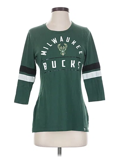 Pre-owned Fanatics 3/4 Sleeve T-shirt In Green